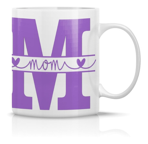 Tazón/taza/mug Mom Púrpura  Mama Dia De Las Madres 129
