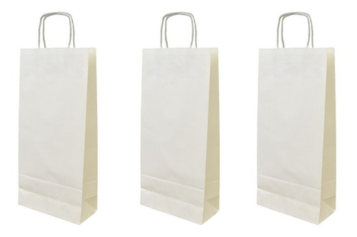 Bolsa De Regalo 14x40 Para Vino Blanca X10 U Pack