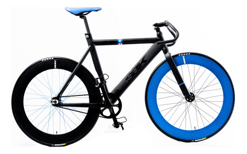 Bicicleta Aluminio Rod 28 Fixie New York 2022 Sbk Color Negro Mate Talle M