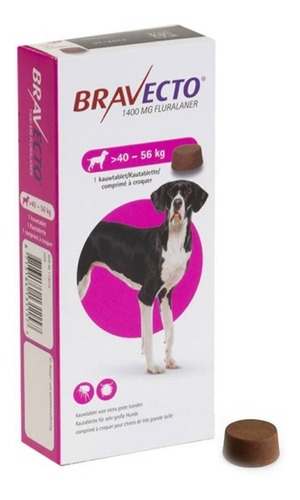 Bravecto Antipulgas Y Garrapatas Perros 40 A 56kg Y A