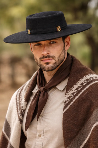 Chapeu Campeiro Gaucho Feltro Sintetico Minuano Aba 10 | Parcelamento sem juros