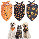 El Perro Pañuelos De Halloween Reversible Accesorios M...