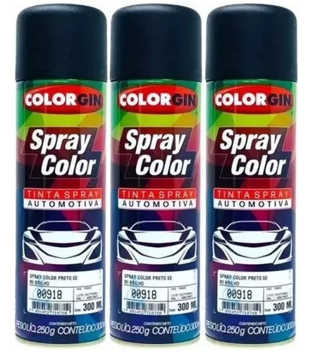 Spray Color Negro Brillante + Envio Mapache