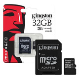 Memoria Microsd 32gb Kingston® Con Adaptador 10v2