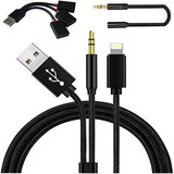 Duoyuting 3.5mm Aux Charging Audio Cable, Usb Charging Car A