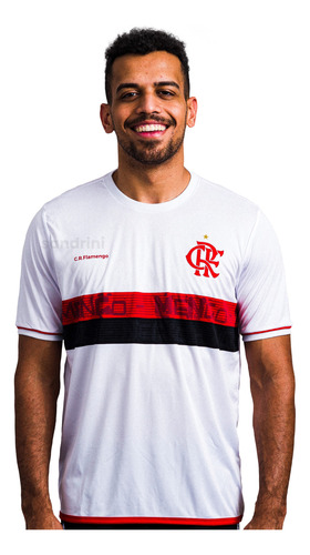 Camisa Time Futebol Flamengo Mengão Adulto Masculina Branca