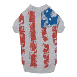 Zack & Zoey America Cachorro Flag-print Playera Para Perros,