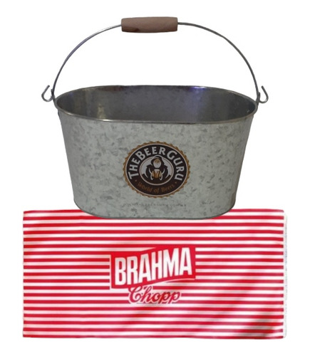 Frapera Jumbo Grande Zinc Bar + Lona Playera Cerveza Brahma