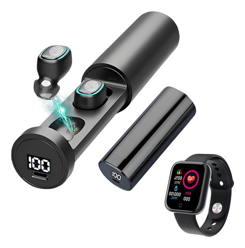 Audífonos In-ear Bluetooth Inalámbricos Con Smartwatch