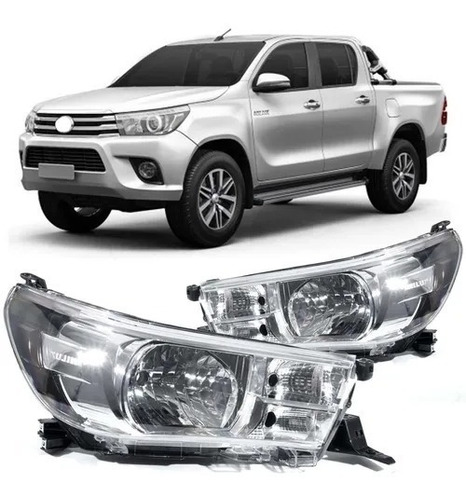 Farol Toyota Hilux 2016 2017 2018 2019 Sem Led 