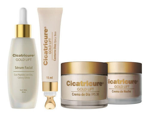 Rutina Cicaricure Gold Lift Antiarrugas Dia+noche+ojos+serum