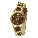 Relógio Feminino Lince Lrc4777l38 N2nx Casual Dourado 38mm