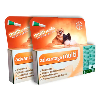 Pipeta Antipulgas Para Perro Advantage Multi 0.4ml 2 Piezas