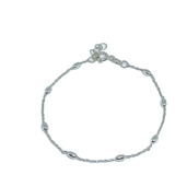 Pulsera Italiana Finita Ovalos De Plata 925 18 Cm 