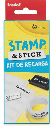 Recarga Para Tu Sello Etiqueta Ropa Y Articulos Stamp Stick Color De La Tinta Negro Color Del Exterior Negro