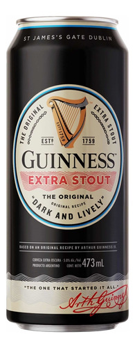 Nueva! Cerveza Guinness Extra Stout Lata 473cc