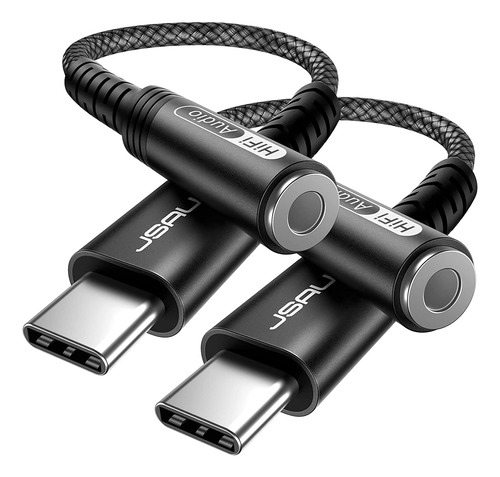 Cables Adaptadores Jsaux, Usb-c Macho A 3.5mm Hembra, Negros