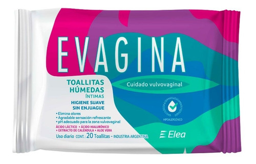 Evagina Toallitas Húmedas Intimas De Higiene X 20 Unidades
