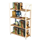 Biblioteca Modular Tobal X-4. Metal Y Madera Tipo Melamina