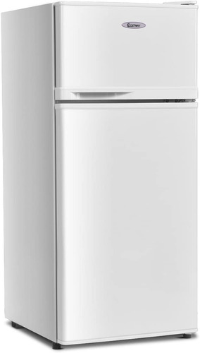 Refrigerador De 2 Puertas 3.4ft3 Color Blanco Marca Costway