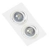 Spot Embutir Duplo Par20 Abs Face Plana C/ Lamp. 7w 6500k