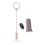 Selfie Light Con Soporte De Trípode Para Fotografía Rosa