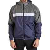 Campera Liviana Hombre Rompeviento Nylon Anorak Con Capucha 