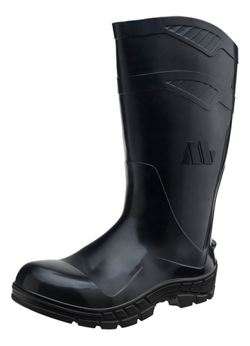 Bota Pvc Marluvas All Work Preta Sem Forro Cano Alto 32cm 