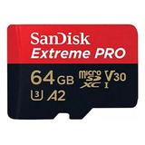 Cartão Memória 64gb Micro Sd Extreme Pro 200mbs V30 Sandisk