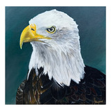 Obra Original, Aguila En Acrílico, 35x35cm, Pintada A Mano