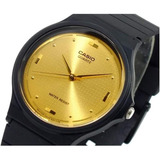 Reloj Casio Modelo Mq 76 Caratula Dorada Color De La Correa Negro Color Del Bisel Negro Color Del Fondo Dorado