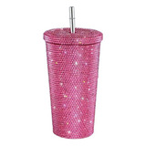 Vaso De Acero Inoxidable Para Botellas De Termo De Diamante Color Rojo