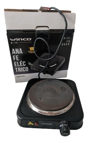 Anafe Eléctrico Winco W40 1000w Max