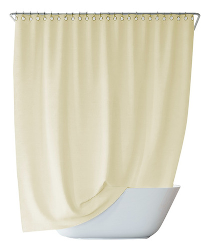 Cortina Blanca Decorativa Baño 180x180cm Peva Lisa