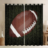 3d Football Window Curtain Panels Sports Theme Curtains...