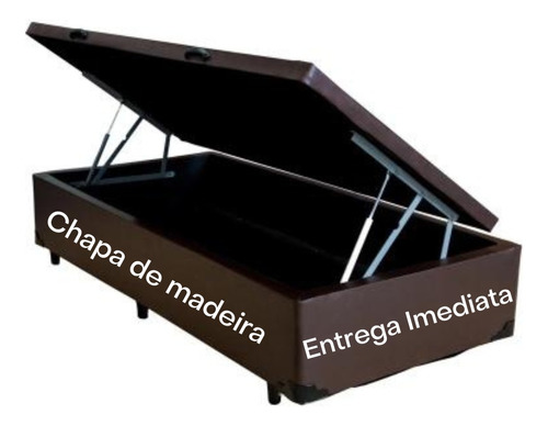 Cama Box Baú Solteiro Blindado ( Chapa De Madeira )