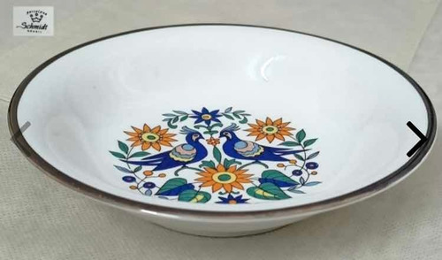 Bowl Em Porcelana Schmidt Desenho Pássaros