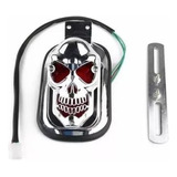 Stop Trasero Chopper De Calavera Cromado Universal Moto