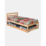 Cama Nido 1,5 Plaza En Madera Natural Incal