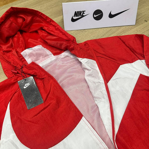 Conjunto Nike Corta Vento Vermelho Masculino Modelo Facão