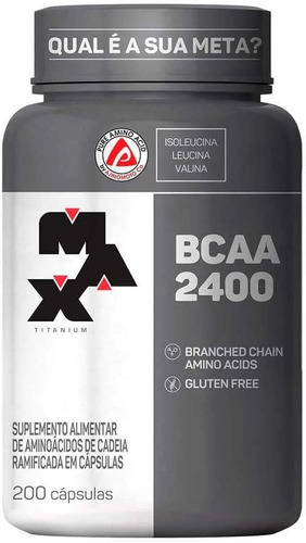 Bcaa 2400 - 200 Cápsulas - Max Titanium - Aminoácido 