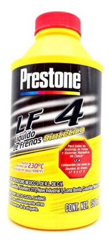 Liquido De Frenos Sintetico Prestone Dot4 350ml