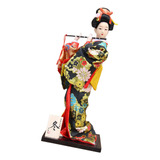 Estatua De Geisha Japonesa Con Kimono, Figura Decorativa