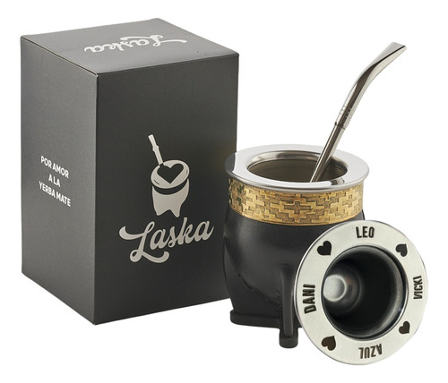 Mate Imperial Acero Personalizado Con Bombilla Pico De Loro