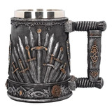  Caneca Game Of Thrones Espadas Inox Resina 600ml