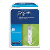 Contour Plus Tiras Reactivas Caja Con 25 Para Glucómetro