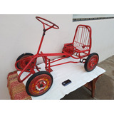 Antiguo Auto A Pedales Karting Chapa Ruedas Chapa No Tricicl