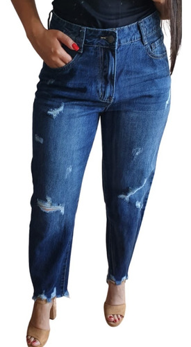 Jeans Mom Moda Oferta Azul Leggins Pantalon