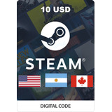 Tarjeta De Regalo Steam - 10 Usd - Eeuu / Canada / Argentina