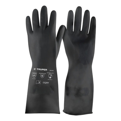 Guantes De Neopreno P\u002Fmanejo De Químicos, Xg, Truper 103820 Negro | MercadoLibre